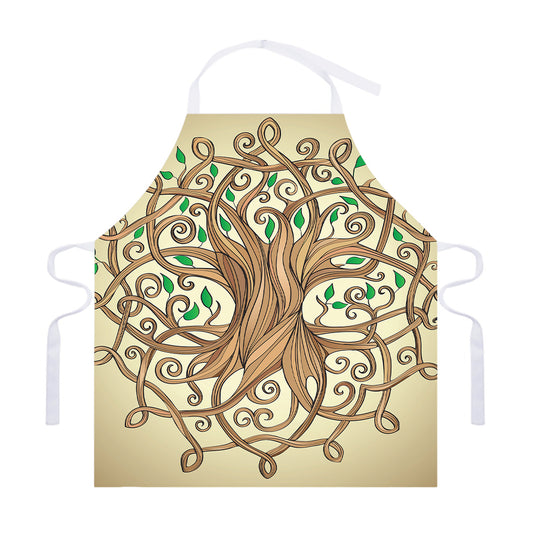 Tree Of Life Celtic Symbol Print Adjustable Apron