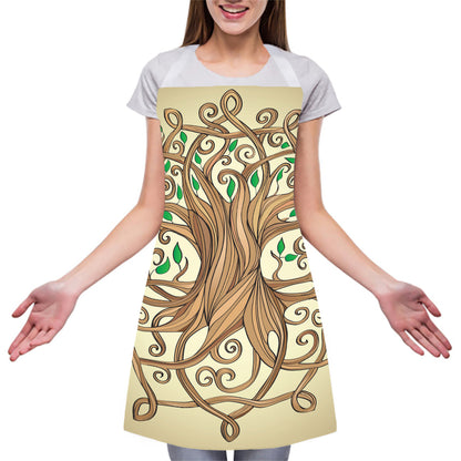 Tree Of Life Celtic Symbol Print Adjustable Apron
