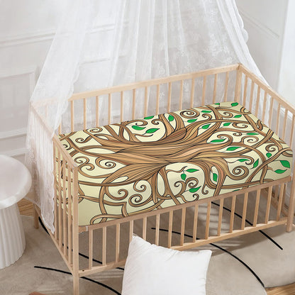 Tree Of Life Celtic Symbol Print Baby Crib Sheet