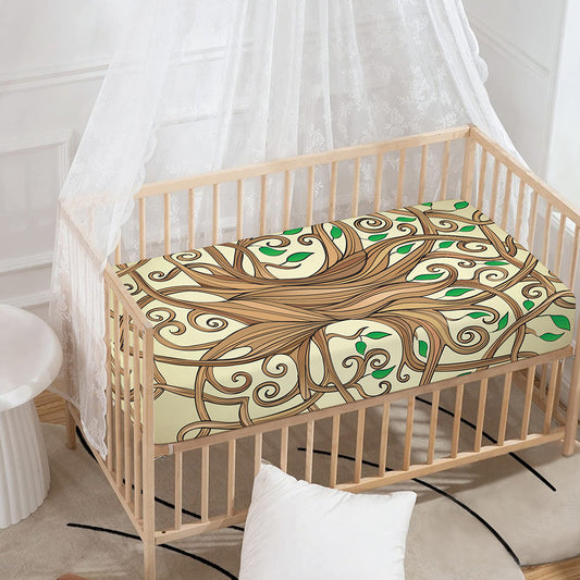 Tree Of Life Celtic Symbol Print Baby Crib Sheet