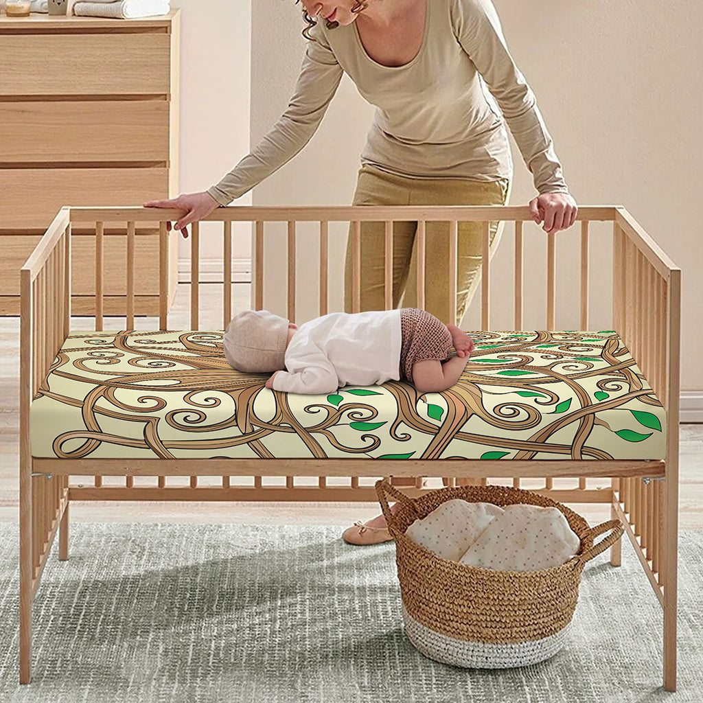 Tree Of Life Celtic Symbol Print Baby Crib Sheet