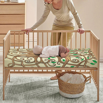 Tree Of Life Celtic Symbol Print Baby Crib Sheet