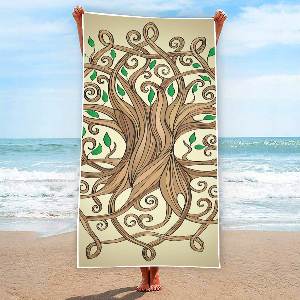 Tree Of Life Celtic Symbol Print Beach Towel