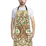 Tree Of Life Celtic Symbol Print Bib Apron With Pocket