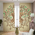 Tree Of Life Celtic Symbol Print Dimout Pencil Pleat Curtains
