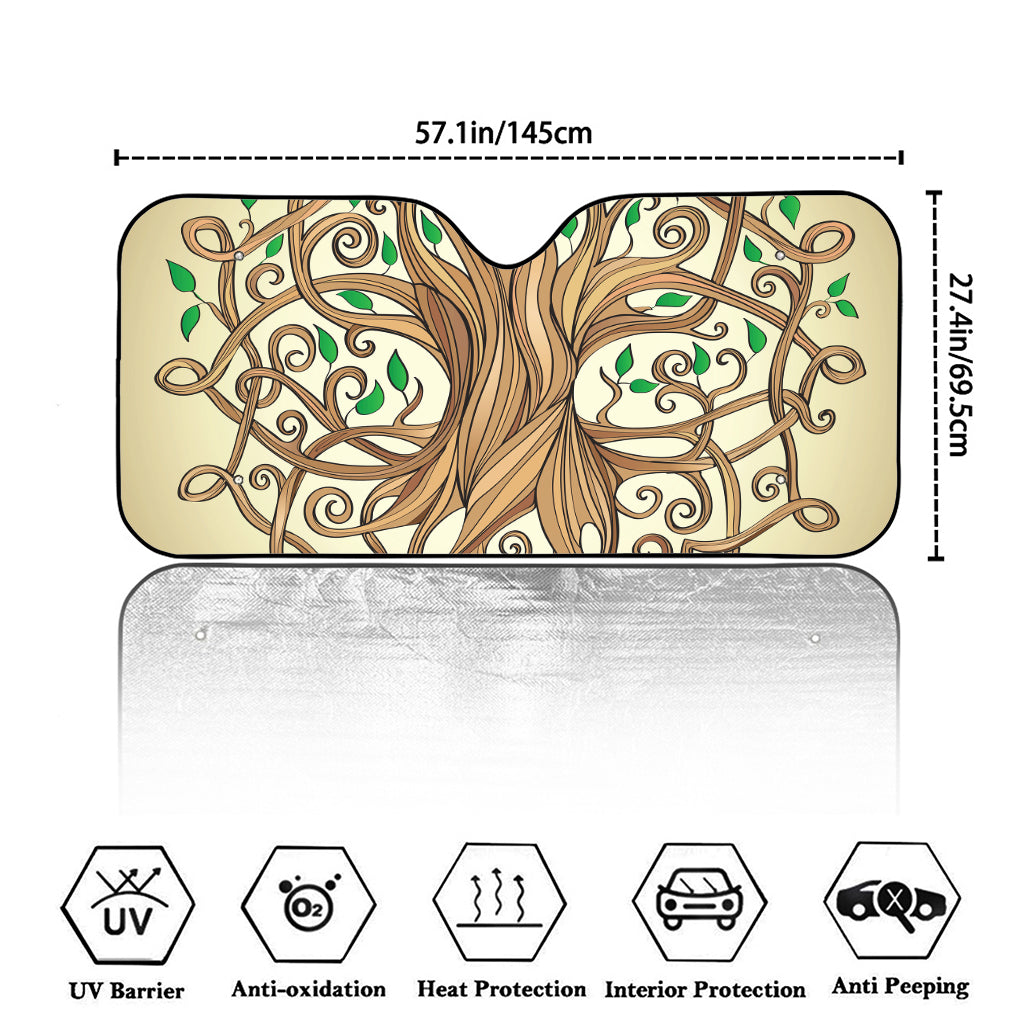 Tree Of Life Celtic Symbol Print Car Windshield Sun Shade