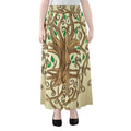 Tree Of Life Celtic Symbol Print Chiffon Maxi Skirt