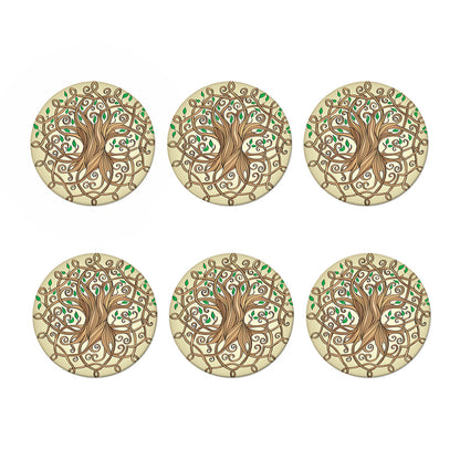 Tree Of Life Celtic Symbol Print Coaster Set