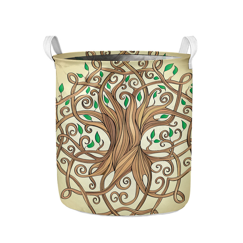Tree Of Life Celtic Symbol Print Collapsible Laundry Basket