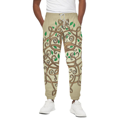Tree Of Life Celtic Symbol Print Cotton Pants