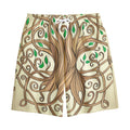 Tree Of Life Celtic Symbol Print Cotton Shorts