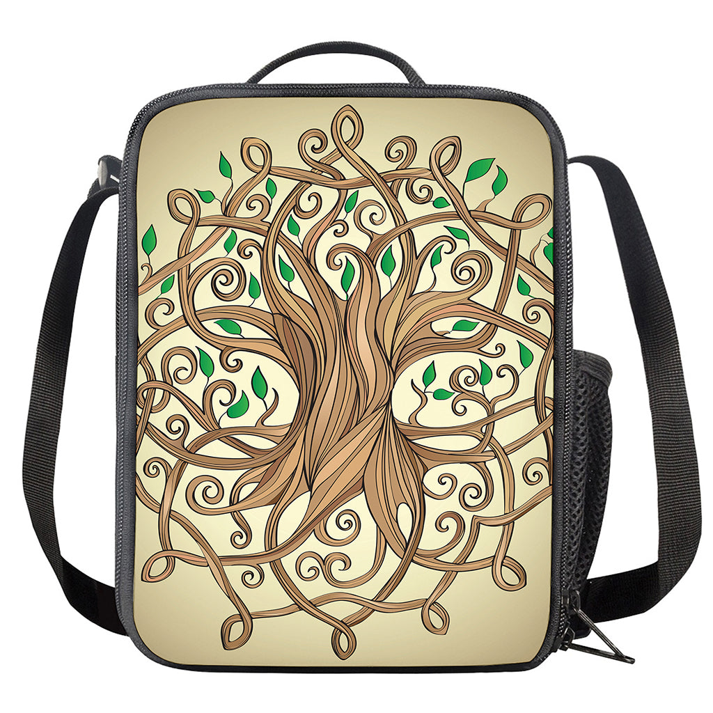 Tree Of Life Celtic Symbol Print Crossbody Lunch Bag