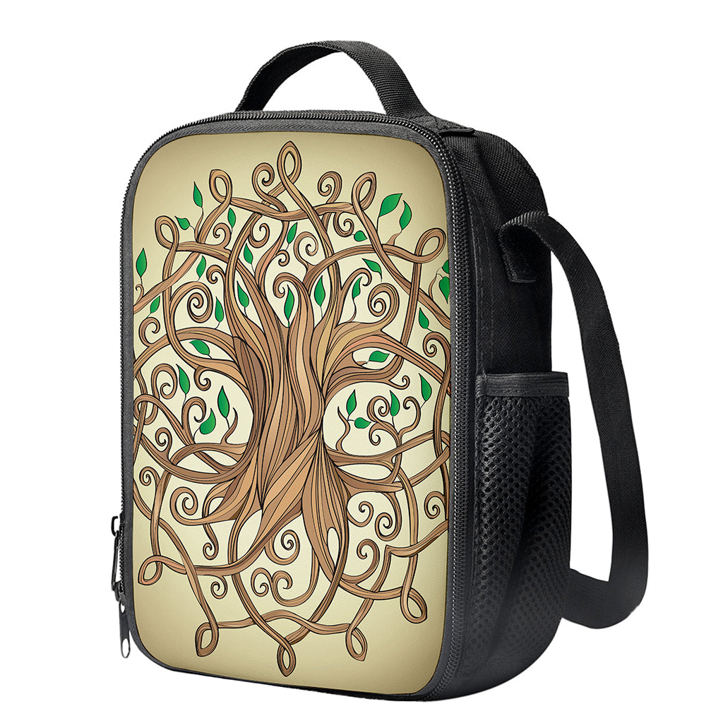 Tree Of Life Celtic Symbol Print Crossbody Lunch Bag
