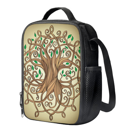 Tree Of Life Celtic Symbol Print Crossbody Lunch Bag