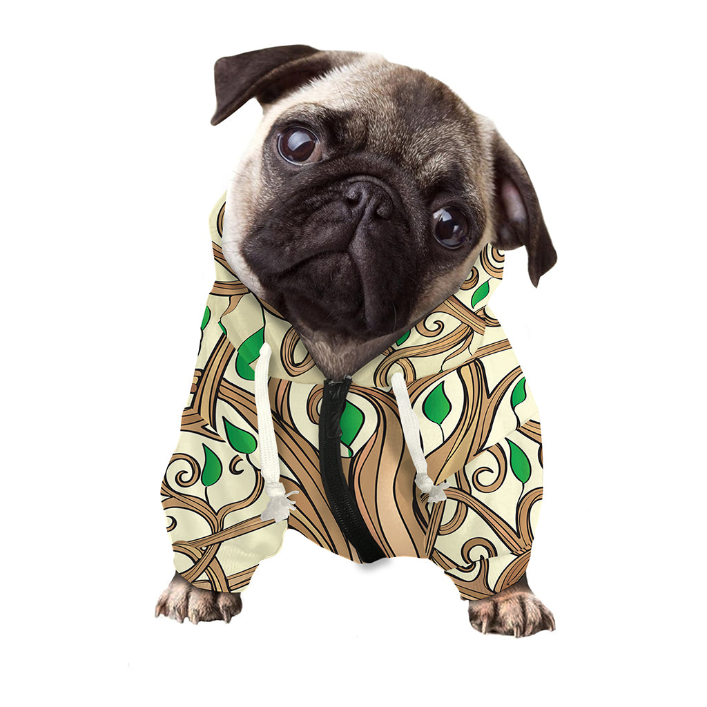 Tree Of Life Celtic Symbol Print Dog Zip Up Hoodie
