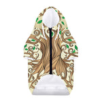Tree Of Life Celtic Symbol Print Dog Zip Up Hoodie
