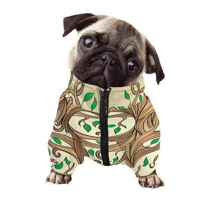 Tree Of Life Celtic Symbol Print Dog Zip Up Jacket