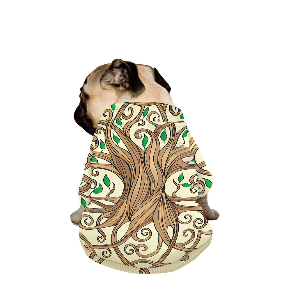 Tree Of Life Celtic Symbol Print Dog Zip Up Jacket
