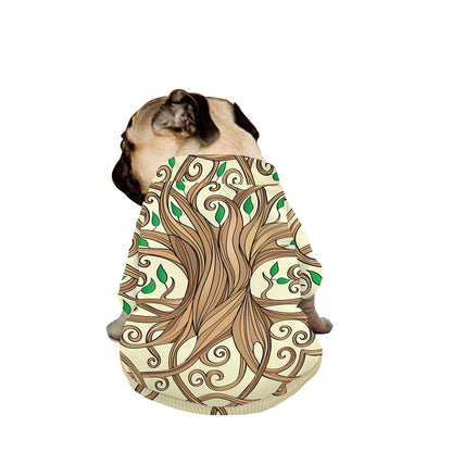 Tree Of Life Celtic Symbol Print Dog Zip Up Jacket