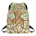 Tree Of Life Celtic Symbol Print Drawstring Backpack