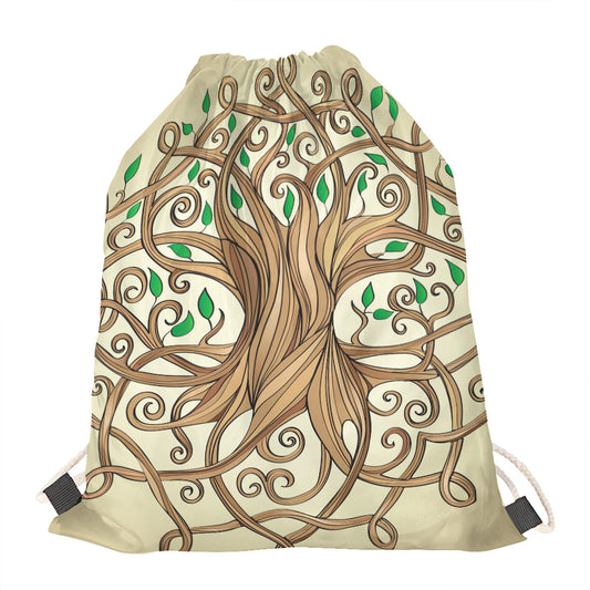 Tree Of Life Celtic Symbol Print Drawstring Bag