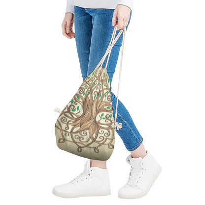 Tree Of Life Celtic Symbol Print Drawstring Bag