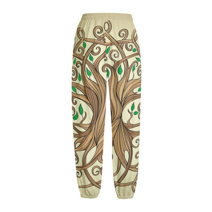 Tree Of Life Celtic Symbol Print Fleece Lined Knit Pants