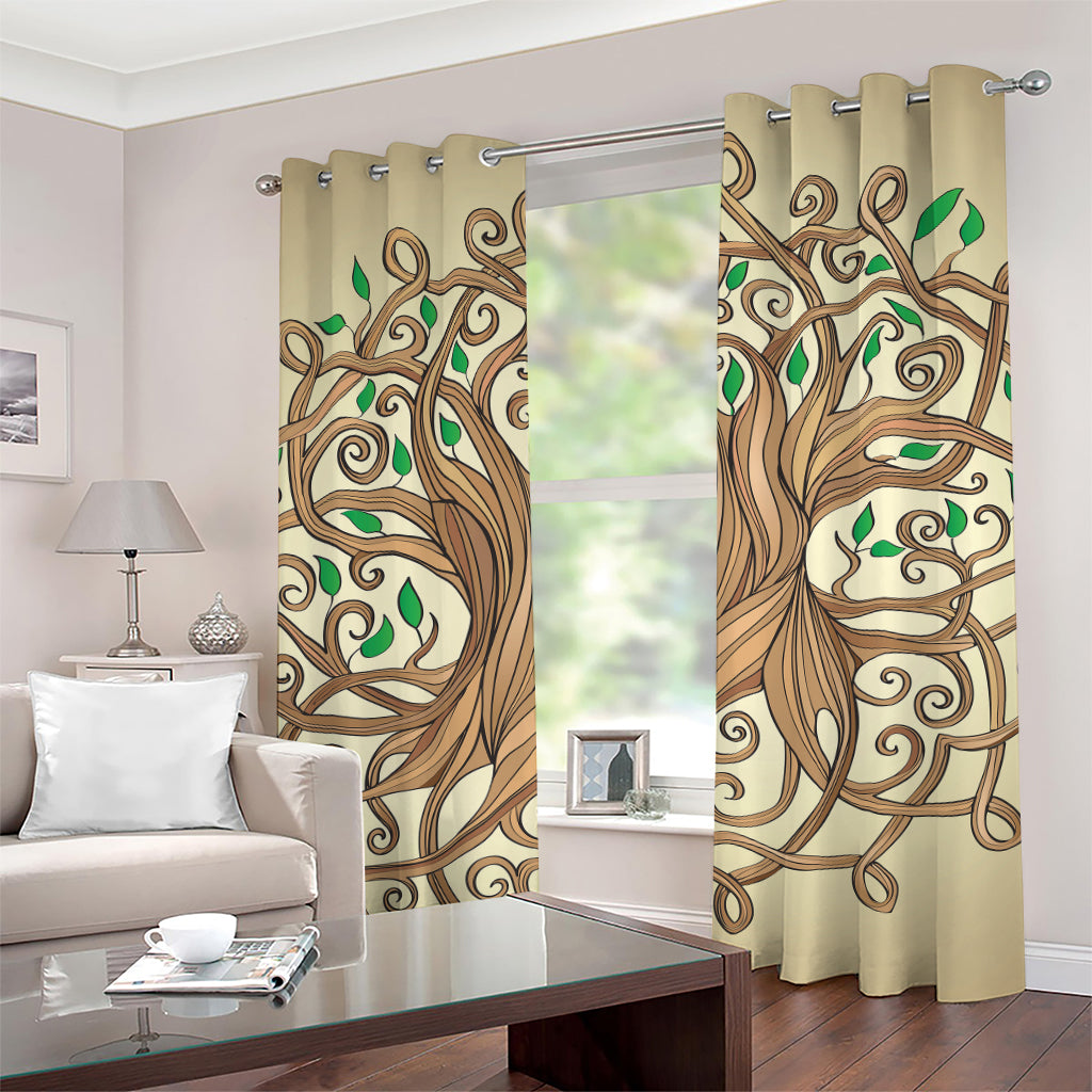 Tree Of Life Celtic Symbol Print Grommet Curtains