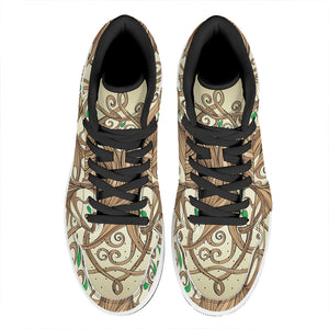 Tree Of Life Celtic Symbol Print High Top Leather Sneakers