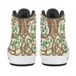 Tree Of Life Celtic Symbol Print High Top Leather Sneakers