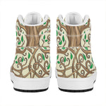 Tree Of Life Celtic Symbol Print High Top Leather Sneakers