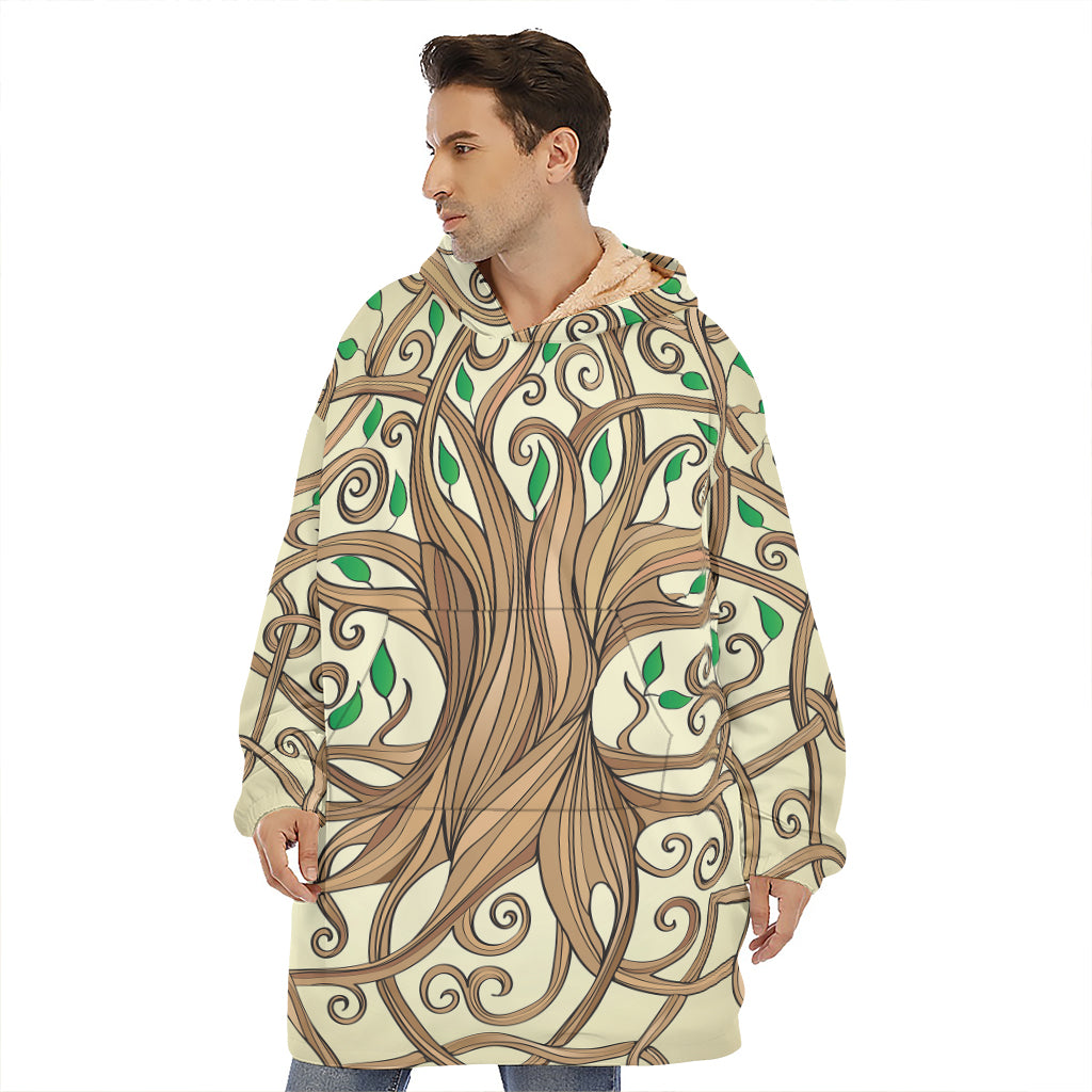 Tree Of Life Celtic Symbol Print Hoodie Blanket