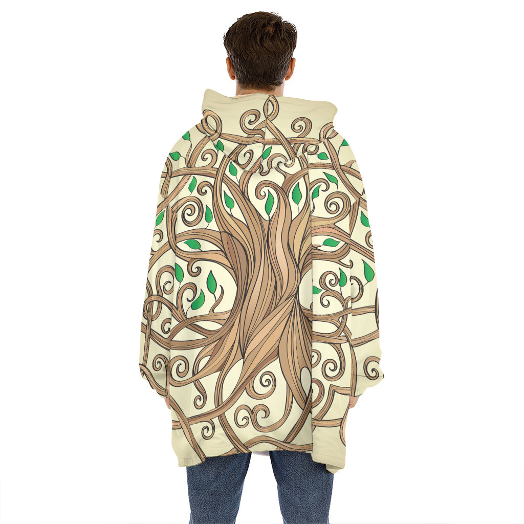 Tree Of Life Celtic Symbol Print Hoodie Blanket