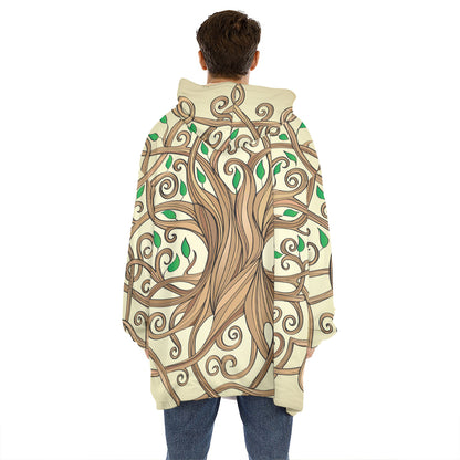 Tree Of Life Celtic Symbol Print Hoodie Blanket