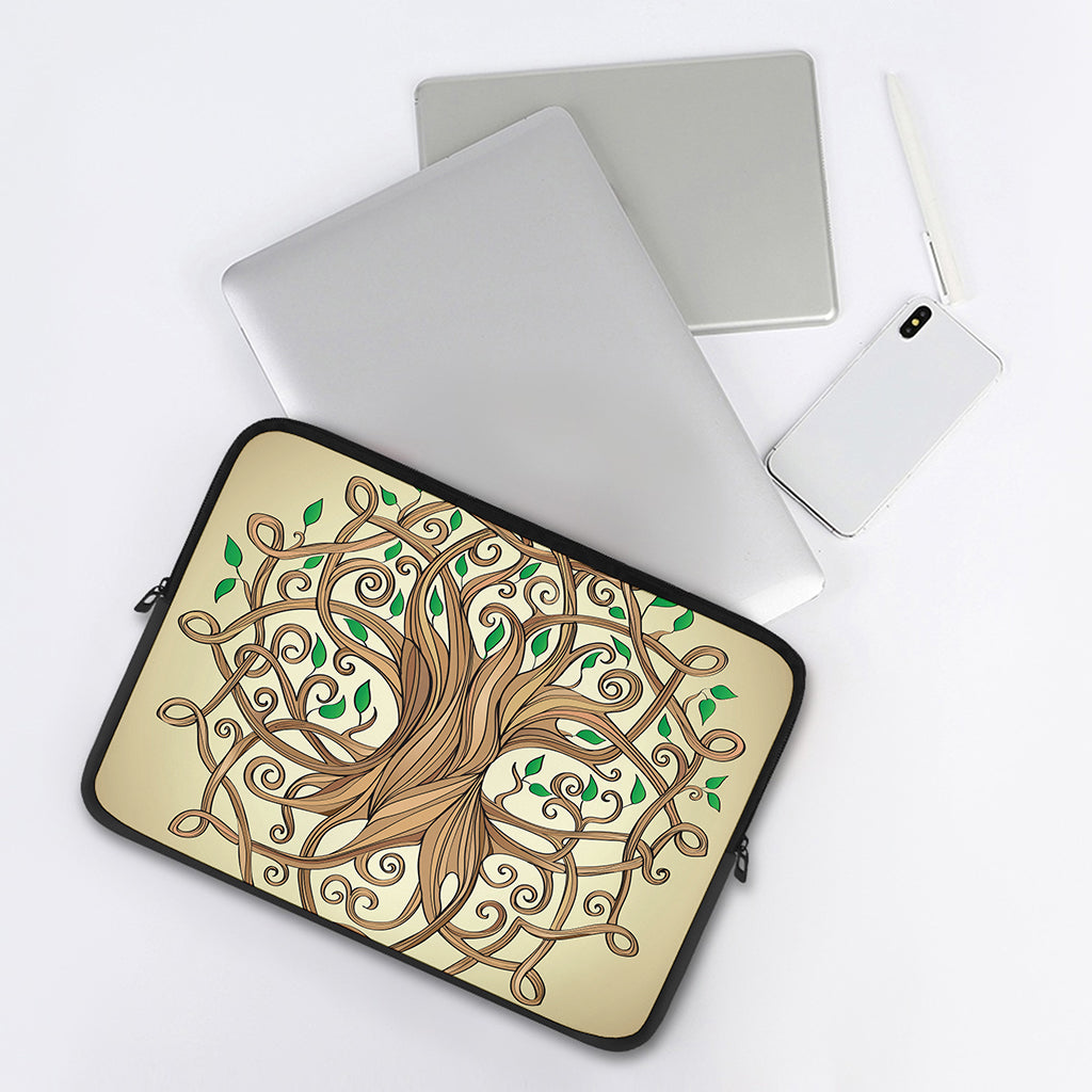 Tree Of Life Celtic Symbol Print Laptop Sleeve