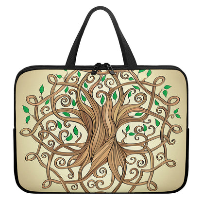 Tree Of Life Celtic Symbol Print Laptop Sleeve With Handle