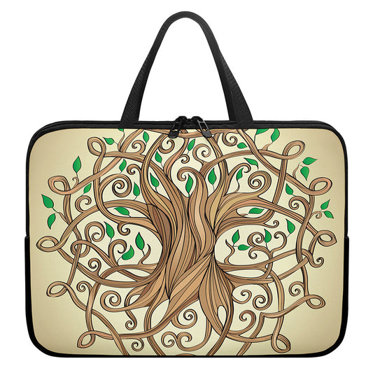 Tree Of Life Celtic Symbol Print Laptop Sleeve With Handle