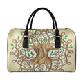 Tree Of Life Celtic Symbol Print Leather Duffel Bag