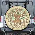 Tree Of Life Celtic Symbol Print Leather Spare Tire Cover