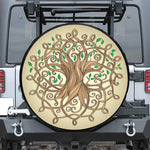 Tree Of Life Celtic Symbol Print Leather Spare Tire Cover