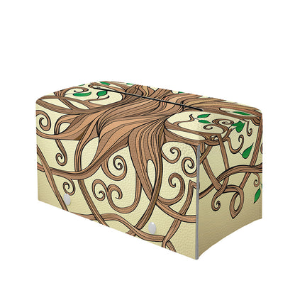 Tree Of Life Celtic Symbol Print Leather Tissue Box Cover