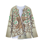 Tree Of Life Celtic Symbol Print Long Sleeve Short Coat