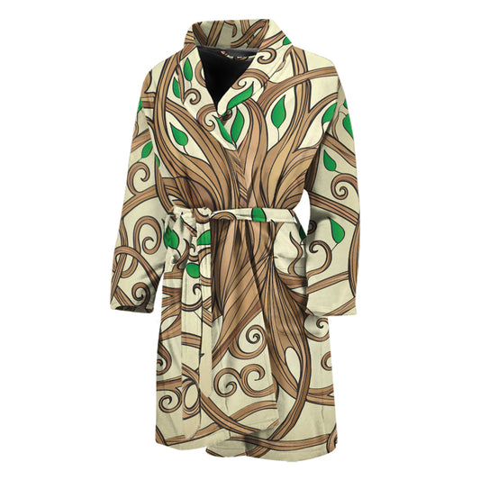 Tree Of Life Celtic Symbol Print Men's Bathrobe