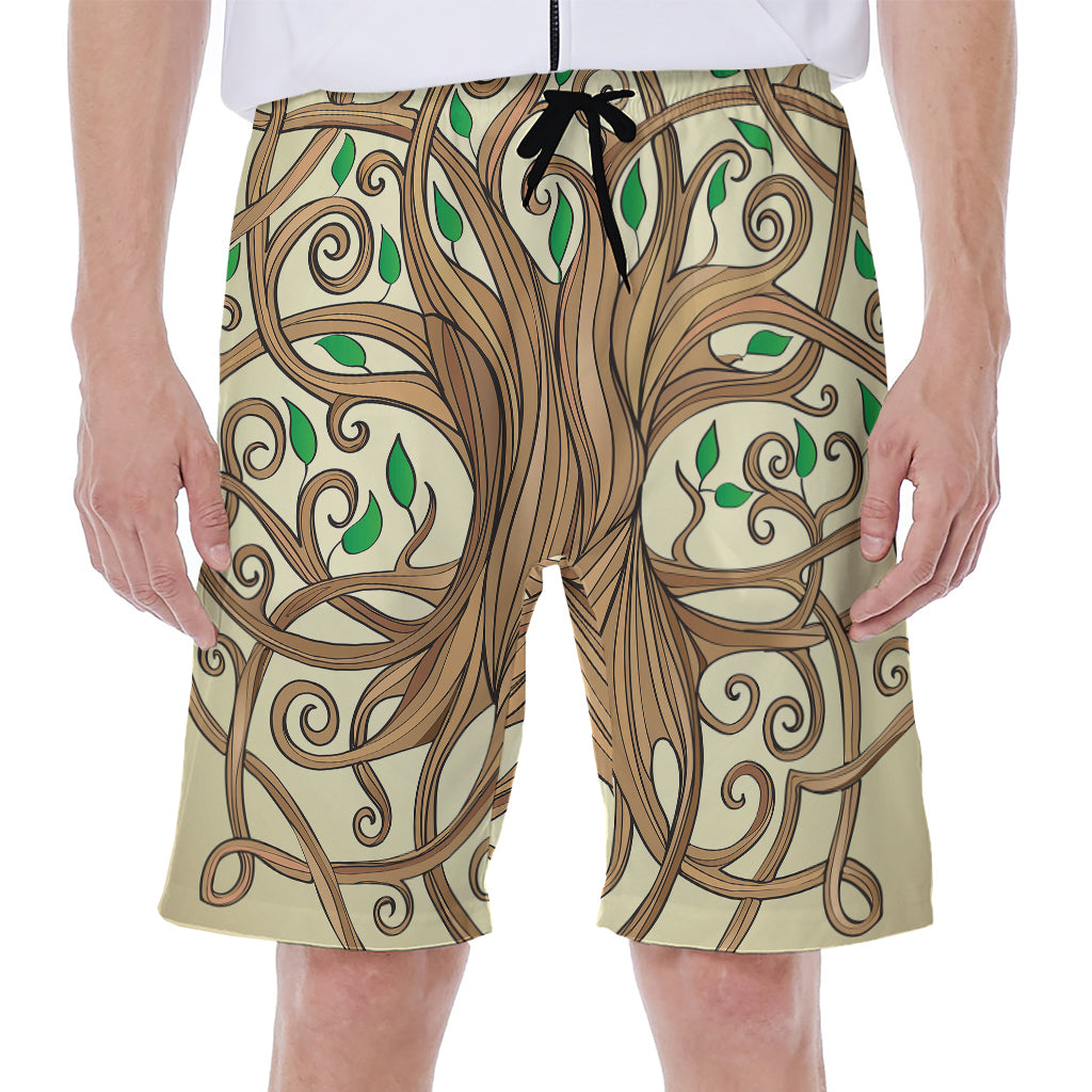 Tree Of Life Celtic Symbol Print Men's Beach Shorts