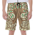 Tree Of Life Celtic Symbol Print Men's Beach Shorts
