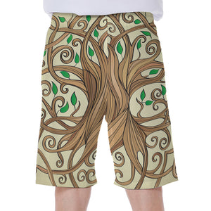 Tree Of Life Celtic Symbol Print Men's Beach Shorts