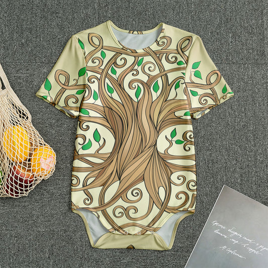 Tree Of Life Celtic Symbol Print Men's Bodysuit