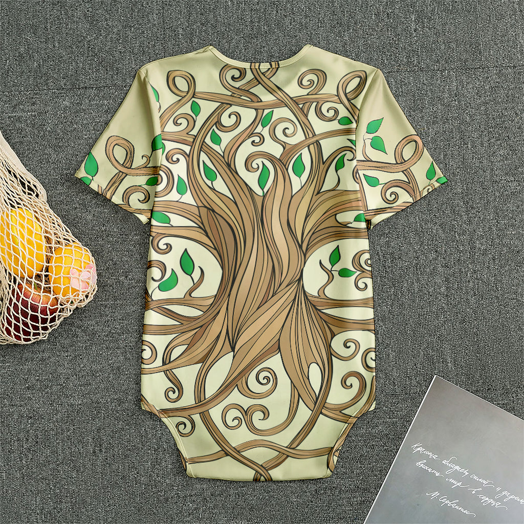 Tree Of Life Celtic Symbol Print Men's Bodysuit