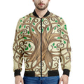 Tree Of Life Celtic Symbol Print Men's Bomber Jacket
