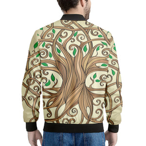 Tree Of Life Celtic Symbol Print Men's Bomber Jacket